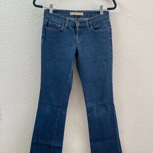 VTG Y2K J Brand Boot Cut Jeans in Ink 25 x 32 Low Rise 9502U324 Medium Dark Wash